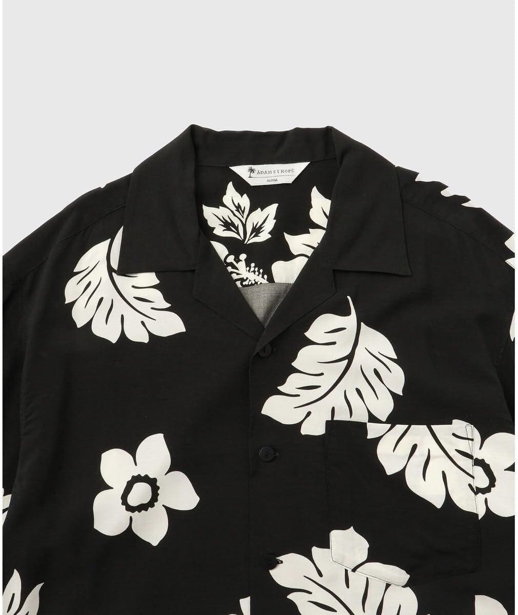 アダムエロペ アロハシャツ　柄シャツ ADAM ET ROPÉ HOMME(アダム エ ロペ オム) / 《BLACK&WHITE